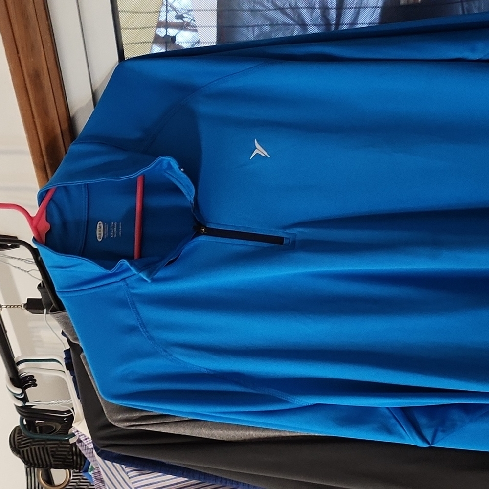 2xlt blue 1/4 zip active pullover
